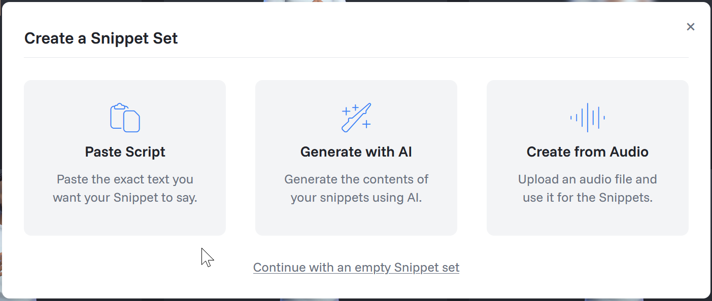 Paste Script Option Placeholder